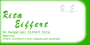 rita eiffert business card